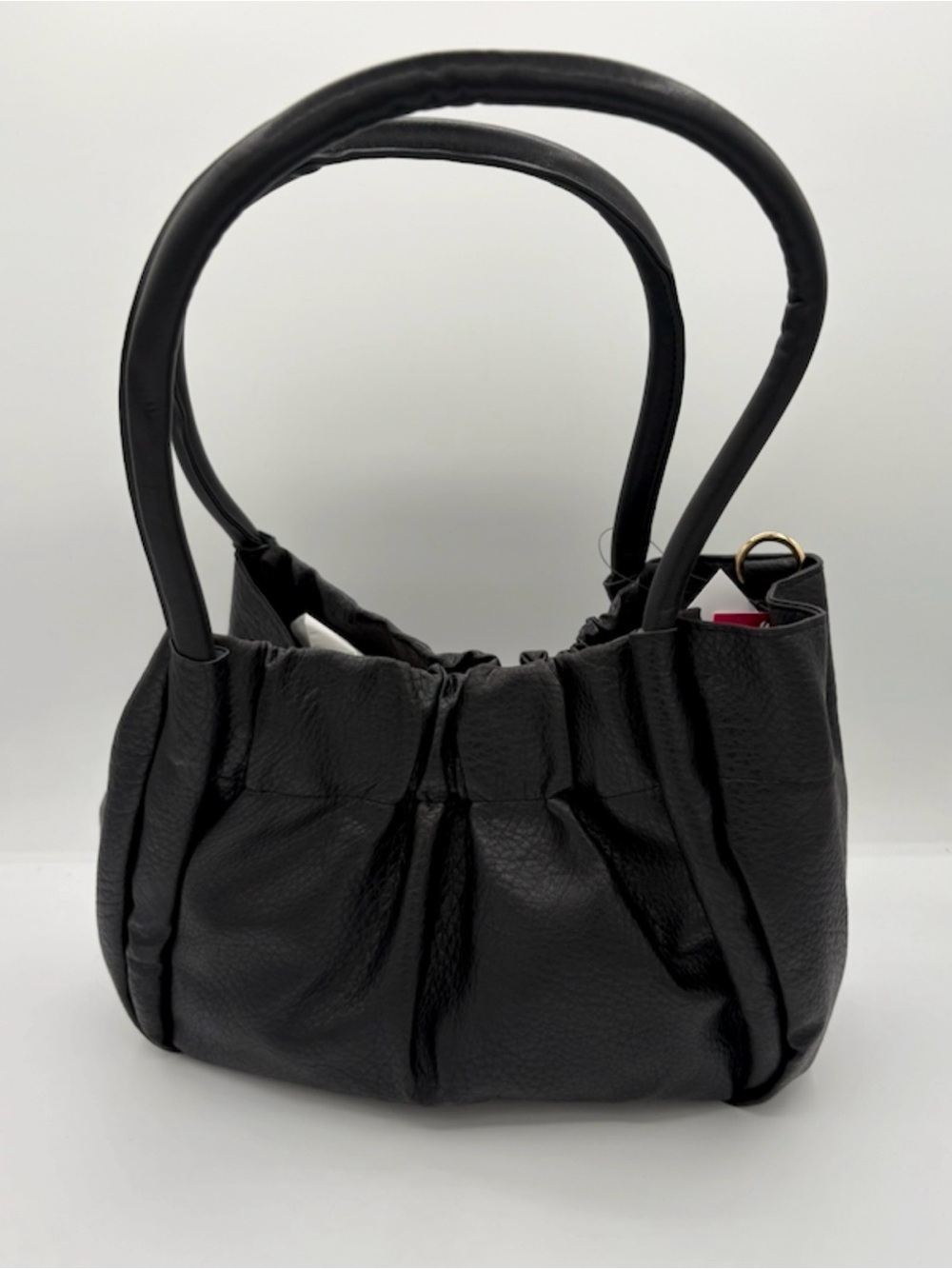Trina Turk ruched handle small tote bag in black- NWT! - Picture 4 of 4